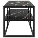 tv-bord 100x40x40 cm marmorglas sort