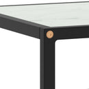 tv-bord 120x40x40 cm hvidt marmorglas sort