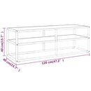 tv-bord 120x40x40 cm hvidt marmorglas sort