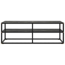 tv-bord 120x40x40 cm marmorglas sort