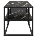 tv-bord 120x40x40 cm marmorglas sort