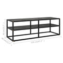 tv-bord 120x40x40 cm marmorglas sort