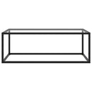 sofabord 100x50x35 cm hærdet glas sort