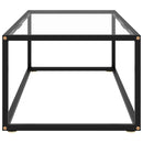 sofabord 100x50x35 cm hærdet glas sort