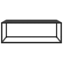 sofabord 100x50x35 cm glas sort
