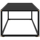 sofabord 100x50x35 cm glas sort