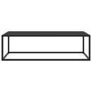 sofabord 120x50x35 glas sort