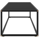 sofabord 120x50x35 glas sort