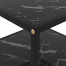 sofabord 60x60x35 cm hærdet glas sort