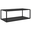 sofabord 100x50x35 cm hærdet glas sort
