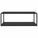 sofabord 100x50x35 cm hærdet glas sort