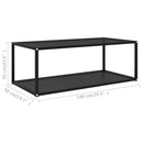 sofabord 100x50x35 cm hærdet glas sort
