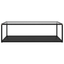 konsolbord 120x60x35 cm hærdet glas transparent og sort