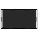 konsolbord 120x60x35 cm hærdet glas transparent og sort