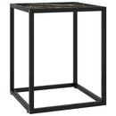 sofabord 40x40x50 cm marmorglas sort