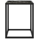 sofabord 40x40x50 cm marmorglas sort