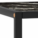 sofabord 40x40x50 cm marmorglas sort