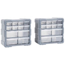 skuffereoler med 12 skuffer 2 stk. 26,5x16x26 cm
