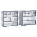 skuffereoler med 12 skuffer 2 stk. 26,5x16x26 cm