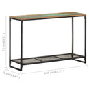 konsolbord 110x35x75 cm massivt genbrugstræ