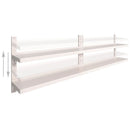 væghylder i 2 niveauer 2 stk. 300x30 cm rustfrit stål