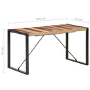 spisebord 140x70x75 cm massivt træ