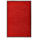 vaskbar dørmåtte 60x90 cm rød