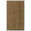 vaskbar dørmåtte 90x150 cm brun