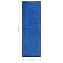 vaskbar dørmåtte 60x180 cm blå