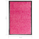 vaskbar dørmåtte 40x60 cm pink