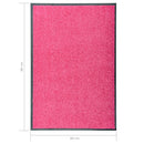 vaskbar dørmåtte 60x90 cm pink