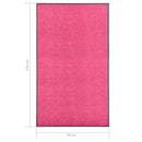 vaskbar dørmåtte 90x150 cm pink