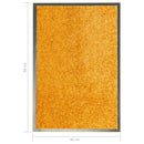 vaskbar dørmåtte 40x60 cm orange