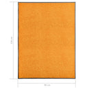 vaskbar dørmåtte 90x120 cm orange
