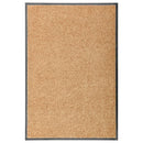 vaskbar dørmåtte 60x90 cm cremefarvet