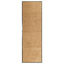 vaskbar dørmåtte 60x180 cm cremefarvet