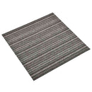 Tæppe 20 pcs Stribet antracit 50 x 50 cm 100% Polypropylen