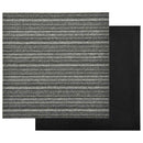 Tæppe 20 stk. Stribet antracit 50 x 50 cm 100% Polypropylen