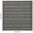 Tæppe 20 pcs Stribet antracit 50 x 50 cm 100% Polypropylen