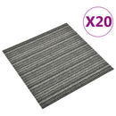 Tæppe 20 pcs Stribet antracit 50 x 50 cm 100% Polypropylen