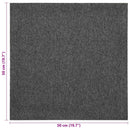 Tæppe 20 pcs Antracit 50 x 50 cm 100% Polypropylen
