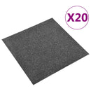 Tæppe 20 pcs Antracit 50 x 50 cm 100% Polypropylen