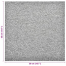 Tæppe 20 pcs Lysegrå 50 x 50 cm 100% Polypropylen