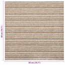 Tæppe 20 pcs Stribet beige 50 x 50 cm 100% Polypropylen