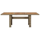 havebord 200x100x74 cm polyrattan brun
