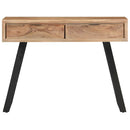 konsolbord 100x35x76 cm massivt akacietræ med naturlige kanter