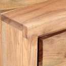 konsolbord 100x35x76 cm massivt akacietræ med naturlige kanter