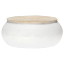 sofabord 68x68x30 cm massivt mangotræ hvid