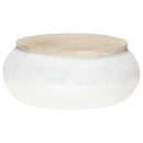 sofabord 68x68x30 cm massivt mangotræ hvid