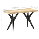spisebord 120x60x76 cm massivt mangotræ